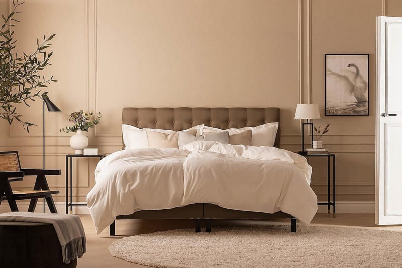 Scarlett Kontinentalsäng 150x200 Skummadrass - Brun - Möbler - Sovrum - Sängar - Kontinentalsängar