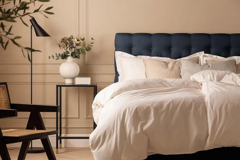 Scarlett Kontinentalsäng 160x200 Skummadrass - Blå - Möbler - Sovrum - Sängar - Kontinentalsängar