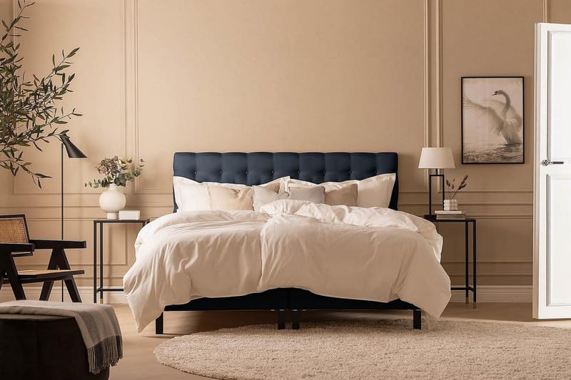 Scarlett Kontinentalsäng 160x200 Skummadrass - Blå - Möbler - Sovrum - Sängar - Kontinentalsängar