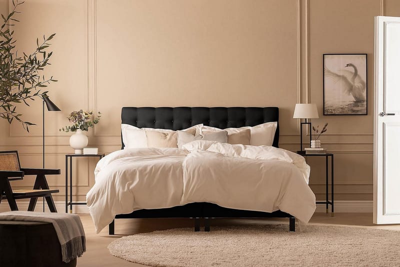 Scarlett Kontinentalsäng 180x200 Skummadrass - Svart - Möbler - Sovrum - Sängar - Kontinentalsängar