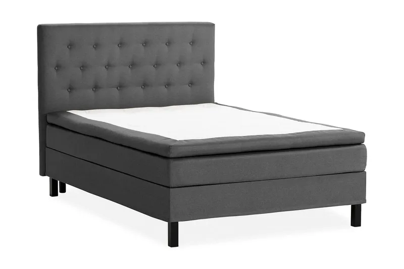 Scarlett Sängpaket 120x200 Skummadrass - Knappad gavel Mörkgrå - Möbler - Sovrum - Sängar - Kontinentalsängar