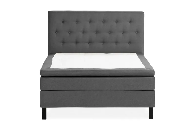 Scarlett Sängpaket 120x200 Skummadrass, Knappad gavel Mörkgrå