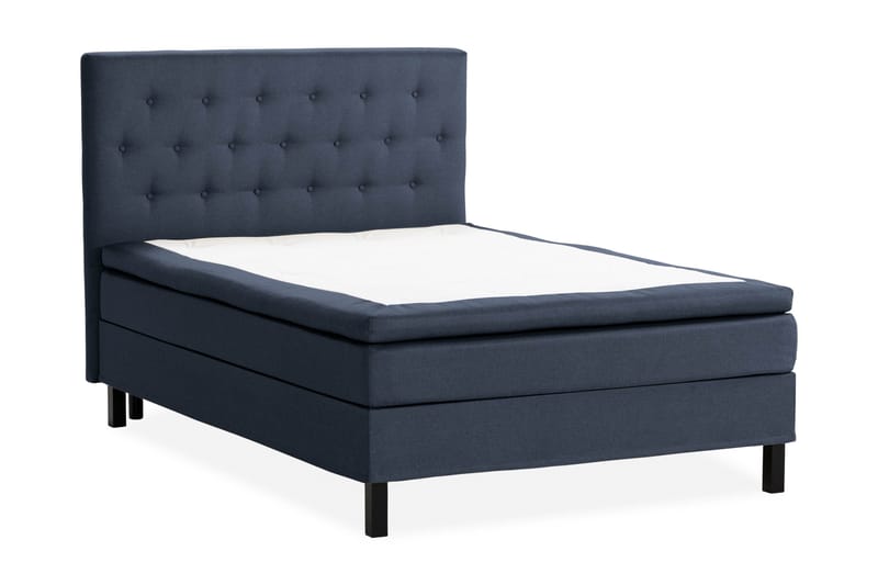 Scarlett Sängpaket 140x200 Skummadrass - Knappad gavel Blå - Möbler - Sovrum - Sängar - Kontinentalsängar