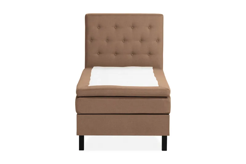 Scarlett Sängpaket 90x200 Skummadrass, Knappad gavel Brun