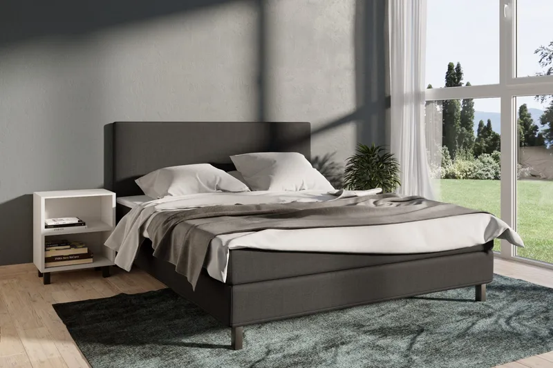 Select No 1 Komplett Sängpaket 180x200 - Mörkgrå/Svart - Möbler - Sovrum - Sängar - Kontinentalsängar