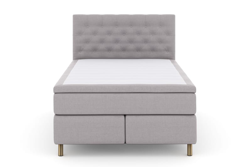 Select No 4 Komplett Sängpaket 140x200 Fast - Ljusgrå/Koppar - Möbler - Sovrum - Sängar - Kontinentalsängar