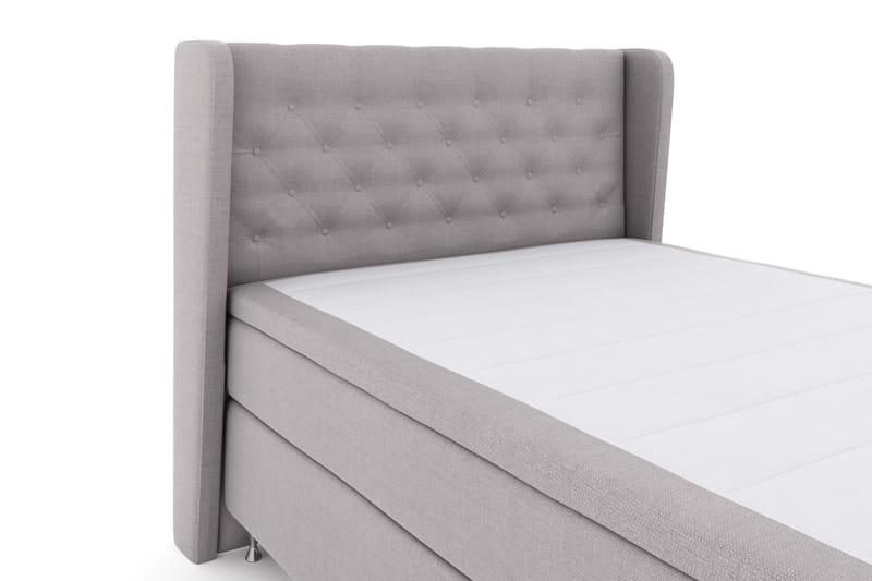 Select No 4 Komplett Sängpaket 140x200 Fast - Ljusgrå/Silver - Möbler - Sovrum - Sängar - Kontinentalsängar