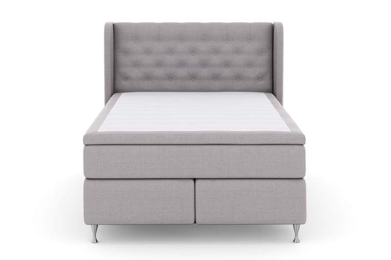 Select No 4 Komplett Sängpaket 140x200 Fast - Ljusgrå/Silver - Möbler - Sovrum - Sängar - Kontinentalsängar