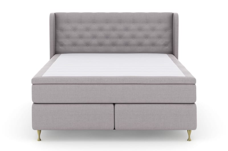 Select No 4 Komplett Sängpaket 160x200 Medium, Ljusgrå/Guld