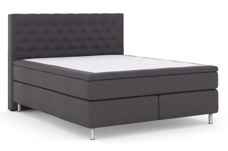 Select No 5 Komplett Sängpaket 180x200 Medium Latex  Mörk - Mörkgrå Metall - Möbler - Sovrum - Sängar - Kontinentalsängar