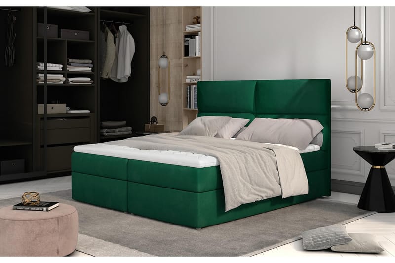 TAMBER Sängpaket 160x200 cm Grön - Komplett Sängpaket