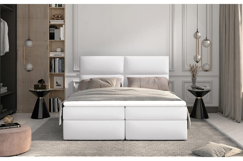 TAMBER Sängpaket 180x200 cm Läder/Vit - Möbler - Sovrum - Sängar - Komplett Sängpaket
