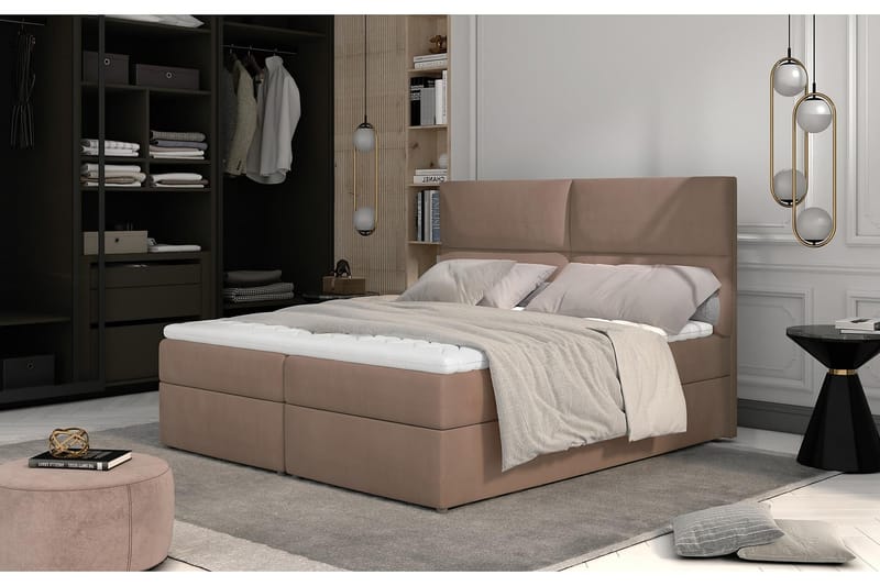 TAMBER Sängpaket 180x200 cm Ljusbrun - Komplett Sängpaket