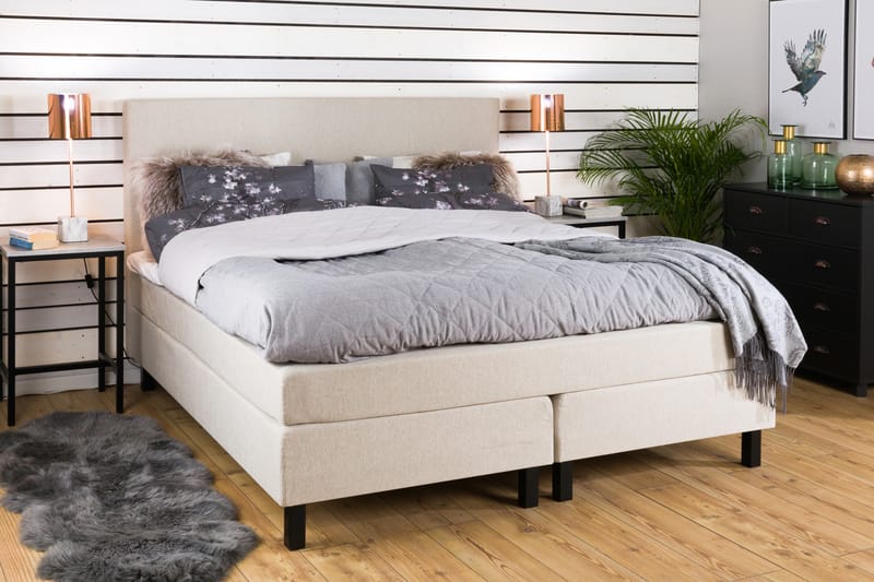VALLVIK Sängpaket 180 Beige - Möbler - Sovrum - Sängar - Kontinentalsängar
