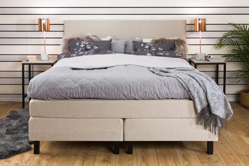 VALLVIK Sängpaket 180 Beige - Möbler - Sovrum - Sängar - Kontinentalsängar