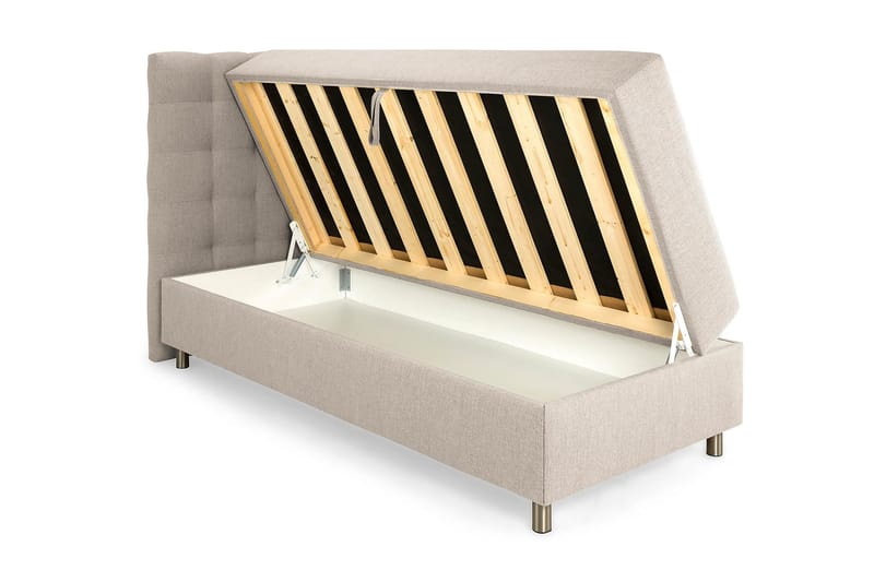 WEYBURN Förvaringssäng 90 Beige - Komplett Sängpaket - Sängar med förvaring