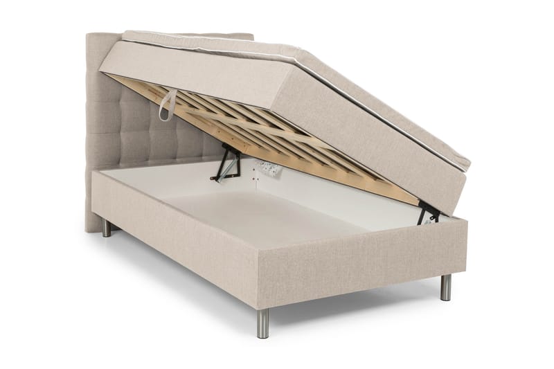 WEYBURN Förvaringssäng - Sängpaket 120 Beige - Komplett Sängpaket - Sängar med förvaring