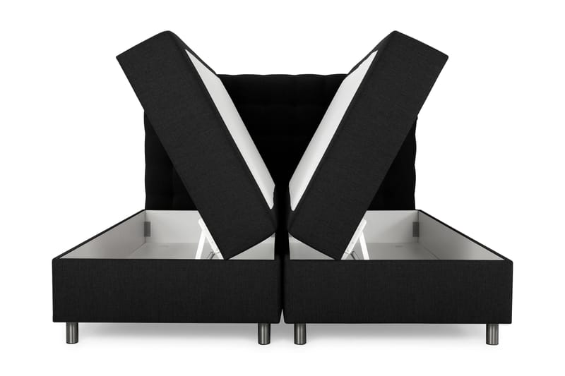 WEYBURN Sängpaket 160x200 Mörkgrå - Komplett Sängpaket - Sängar med förvaring
