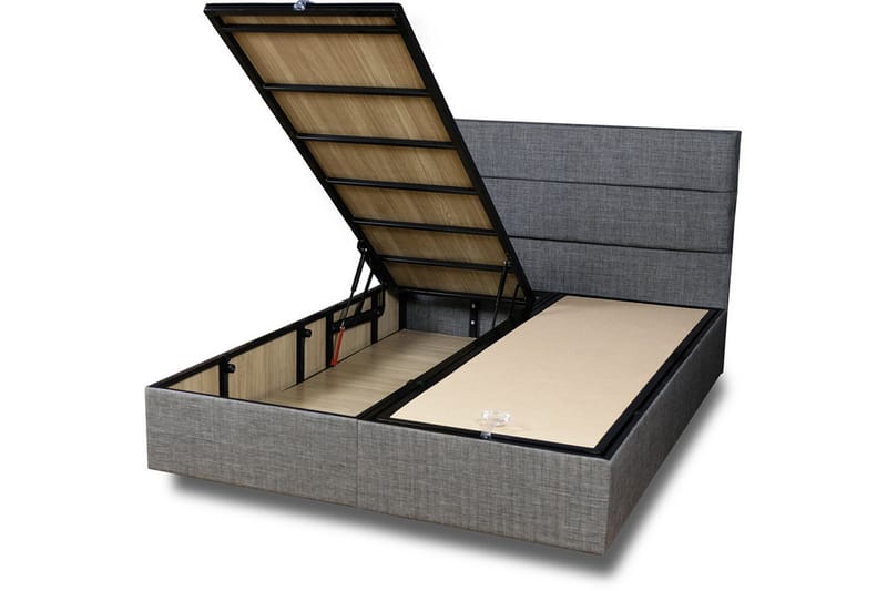 ZILARRA Kontinentalsäng 140x190 cm Grå - Möbler - Sovrum - Sängar - Komplett Sängpaket