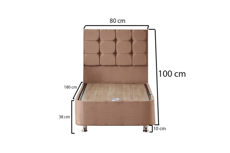Adilen Kontinentalsäng 80x180 cm - Ljusbrun - Möbler - Sovrum - Sängar - Kontinentalsängar
