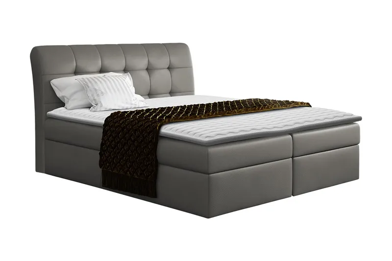 Alvik Kontinentalsäng 200x200, Grå