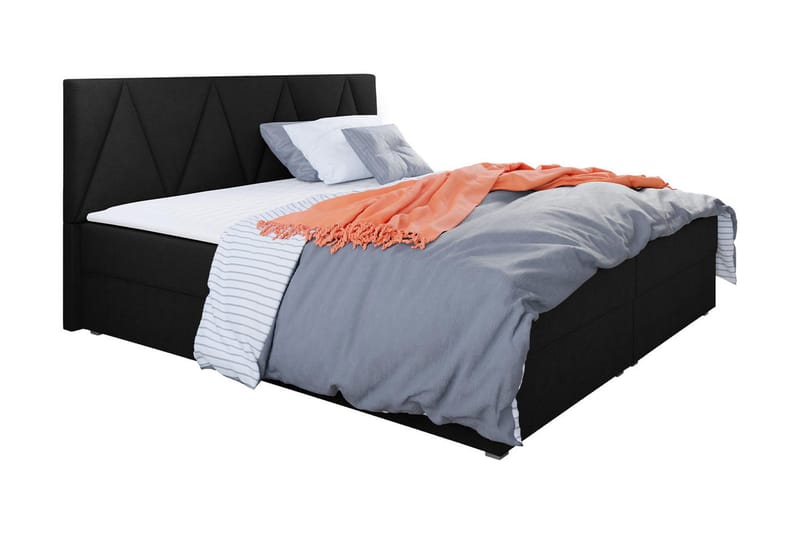 Alvito Kontinentalsäng 140x200 cm med Sänggavel - Svart - Möbler - Sovrum - Sängar - Kontinentalsängar