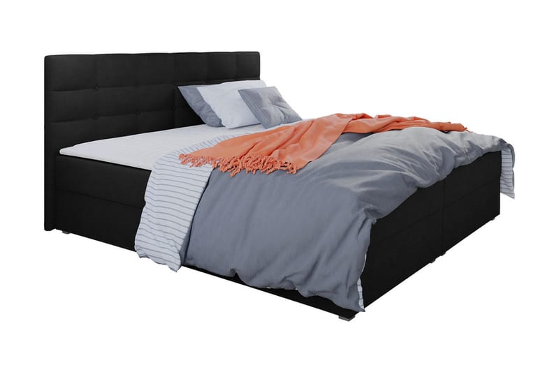 Alvito Kontinentalsäng 140x200 cm med Sänggavel - Svart - Möbler - Sovrum - Sängar - Kontinentalsängar