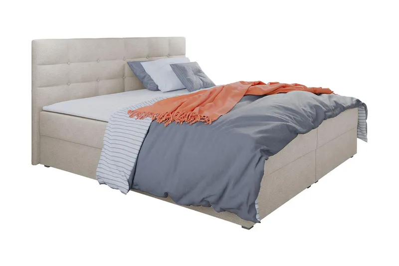 Alvito Kontinentalsäng 160x200 cm med Sänggavel - Beige - Möbler - Sovrum - Sängar - Kontinentalsängar