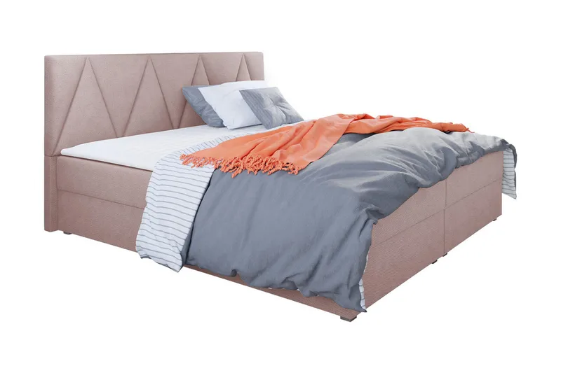 Alvito Kontinentalsäng 180x200 cm med Sänggavel, Rosa