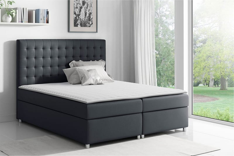 Asti Sängpaket 120x200 cm LED-belysning - Svart - Möbler - Sovrum - Sängar - Kontinentalsängar