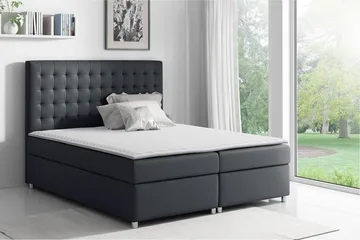 Asti Sängpaket 120x200 cm LED-belysning - Svart - Möbler - Sovrum - Sängar - Kontinentalsängar