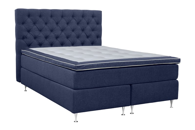 AUGUSTA Kontinentalsäng 180x200 cm Mörkblå - Kontinentalsängar - Komplett Sängpaket