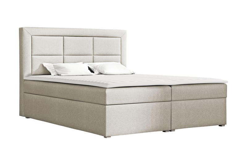 Axlunda Box Kontinentalsäng 140x215 cm LED-belysning, Beige