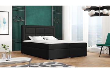 Axlunda Box Kontinentalsäng 160x215 cm LED-belysning - Svart - Möbler - Sovrum - Sängar - Kontinentalsängar