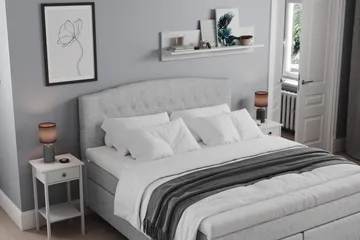 Belda Kontinentalsäng 160x200Fast/Medium - Ljusgrå - Möbler - Sovrum - Sängar - Kontinentalsängar