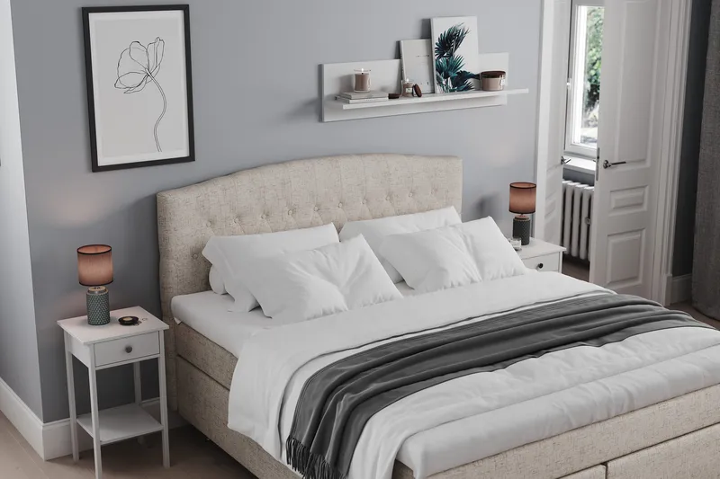 Belda Sängpaket 180x200 Fast/Medium - Beige - Möbler - Sovrum - Sängar - Kontinentalsängar