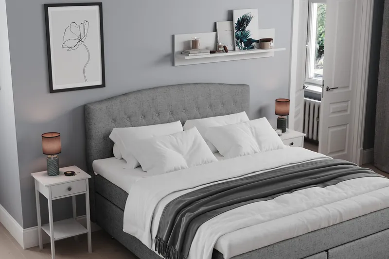 Belda Sängpaket 180x200 Medium - Grå - Möbler - Sovrum - Sängar - Kontinentalsängar