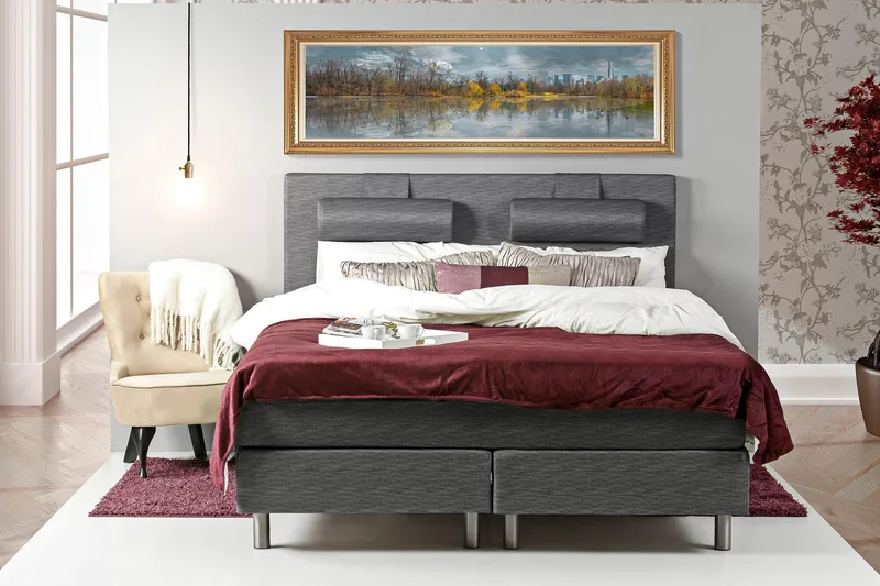 Belinda Sängpaket 160x200 Ancona - Ancona Grå - Möbler - Sovrum - Sängar - Kontinentalsängar