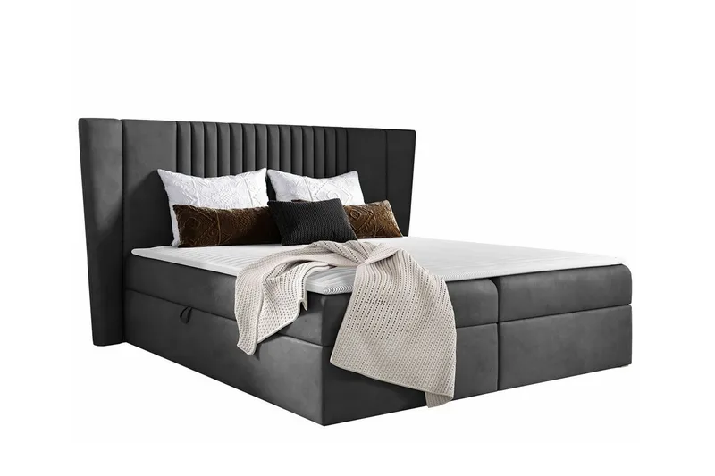 Boisdale Kontinentalsäng 120x200 cm Mörkgrå