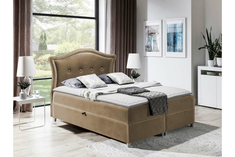 Boisdale Kontinentalsäng 180x200 cm Brun/Beige - Möbler - Sovrum - Sängar - Kontinentalsängar