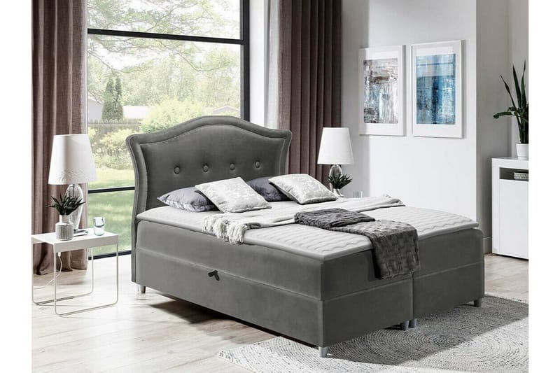 Boisdale Kontinentalsäng 180x200 cm Mörkgrå - Möbler - Sovrum - Sängar - Kontinentalsängar
