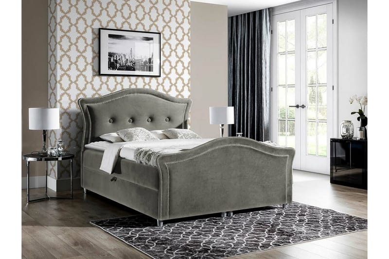 Boisdale Kontinentalsäng 180x200 cm Mörkgrå - Möbler - Sovrum - Sängar - Kontinentalsängar