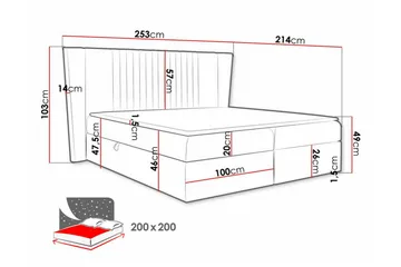 Boisdale Kontinentalsäng 200x200 cm - Möbler - Sovrum - Sängar - Kontinentalsängar