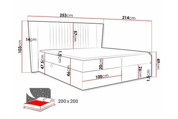 Boisdale Kontinentalsäng 200x200 cm - Möbler - Sovrum - Sängar - Kontinentalsängar