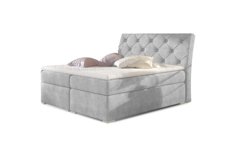 Box Spring Eltap Balvin, 140x200 cm, Omega 02, Grå