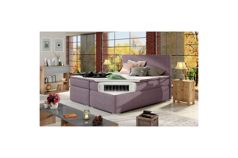 Boxspring Eltap Divalo - Soro 65, Rosa, 140x200 cm - Möbler - Sovrum - Sängar - Kontinentalsängar