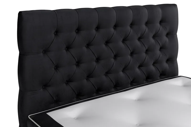 Celine  Kontinentalsäng 140x200 cm Svart Sammet - Möbler - Sovrum - Sängar - Kontinentalsängar
