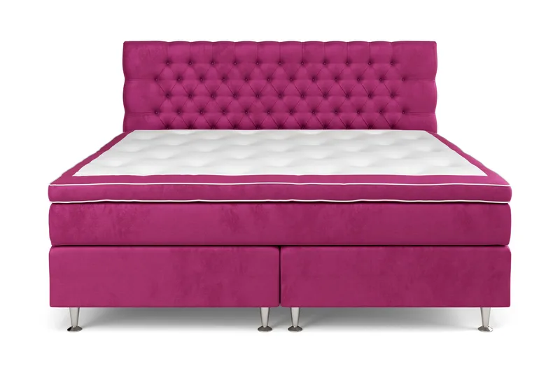 Celine Kontinentalsäng 210x210cm - Rosa/Sammet - Möbler - Sovrum - Sängar - Kontinentalsängar