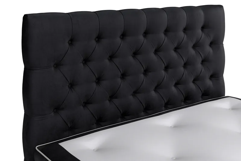 Celine Sängpaket 120x200 cm - Svart/Sammet - Möbler - Sovrum - Sängar - Kontinentalsängar