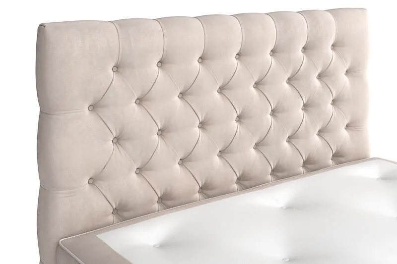 Celine  Sängpaket 140x200 cm Beige Sammet - Möbler - Sovrum - Sängar - Kontinentalsängar